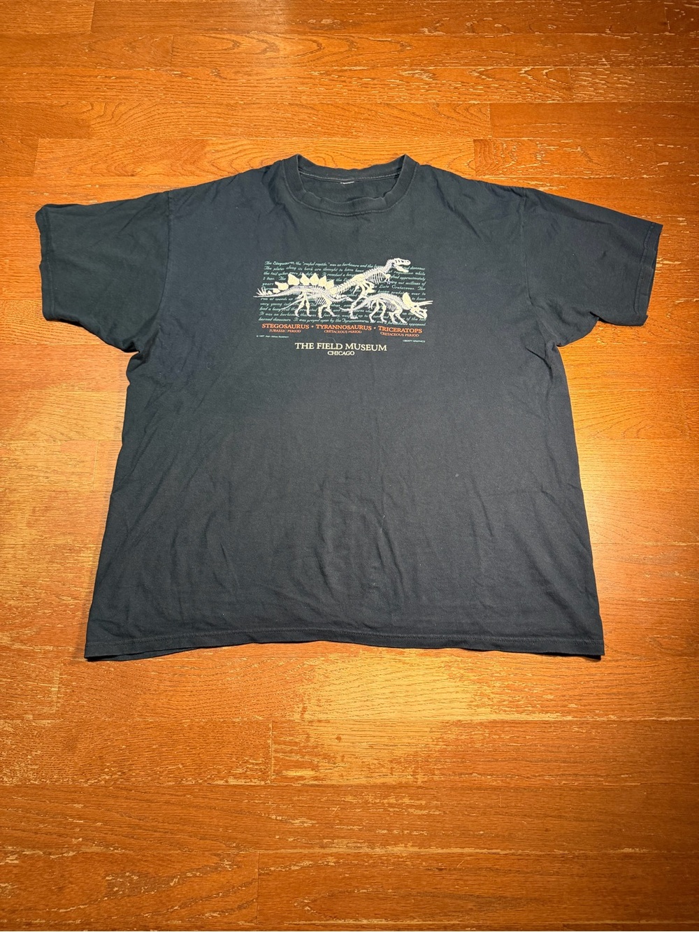 1997 Vintage Dinosaur Fossils the Field Museum Graphic Tee